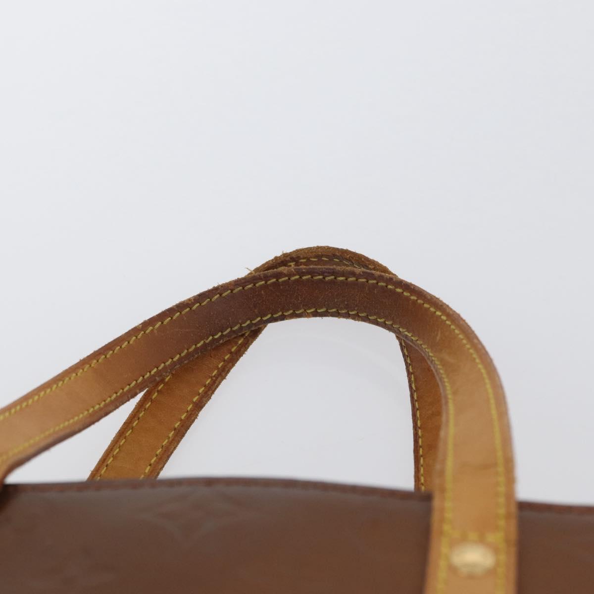 LOUIS VUITTON Monogram Vernis Reade MM Hand Bag Bronze M91143 LV Auth ka3006