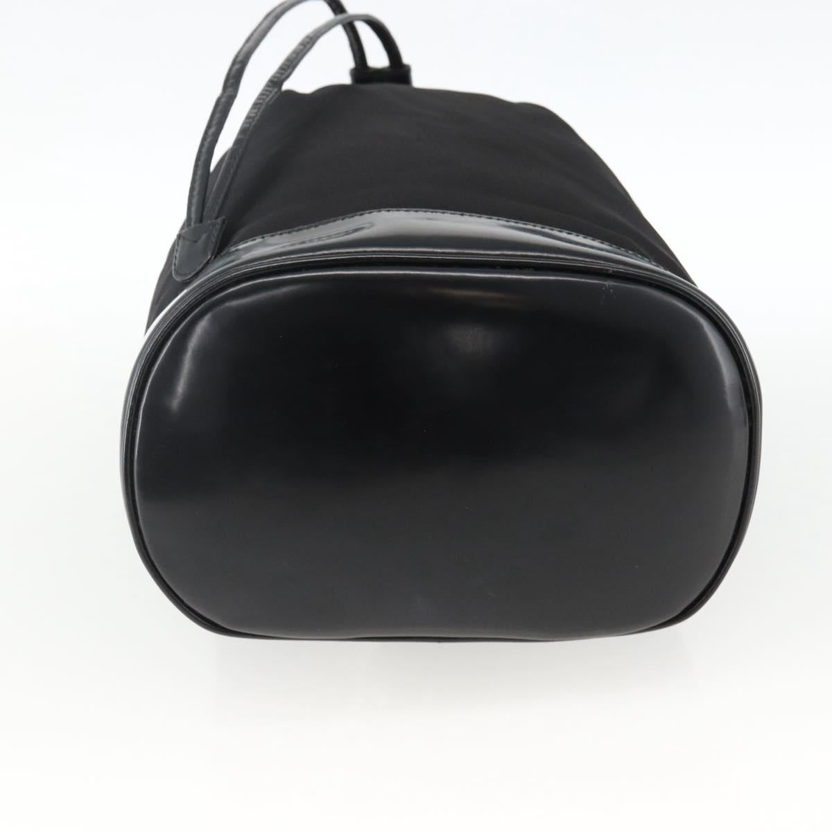 GUCCI Bamboo Body Bag Nylon Black Silver 003 2113 0036 Auth ka3012