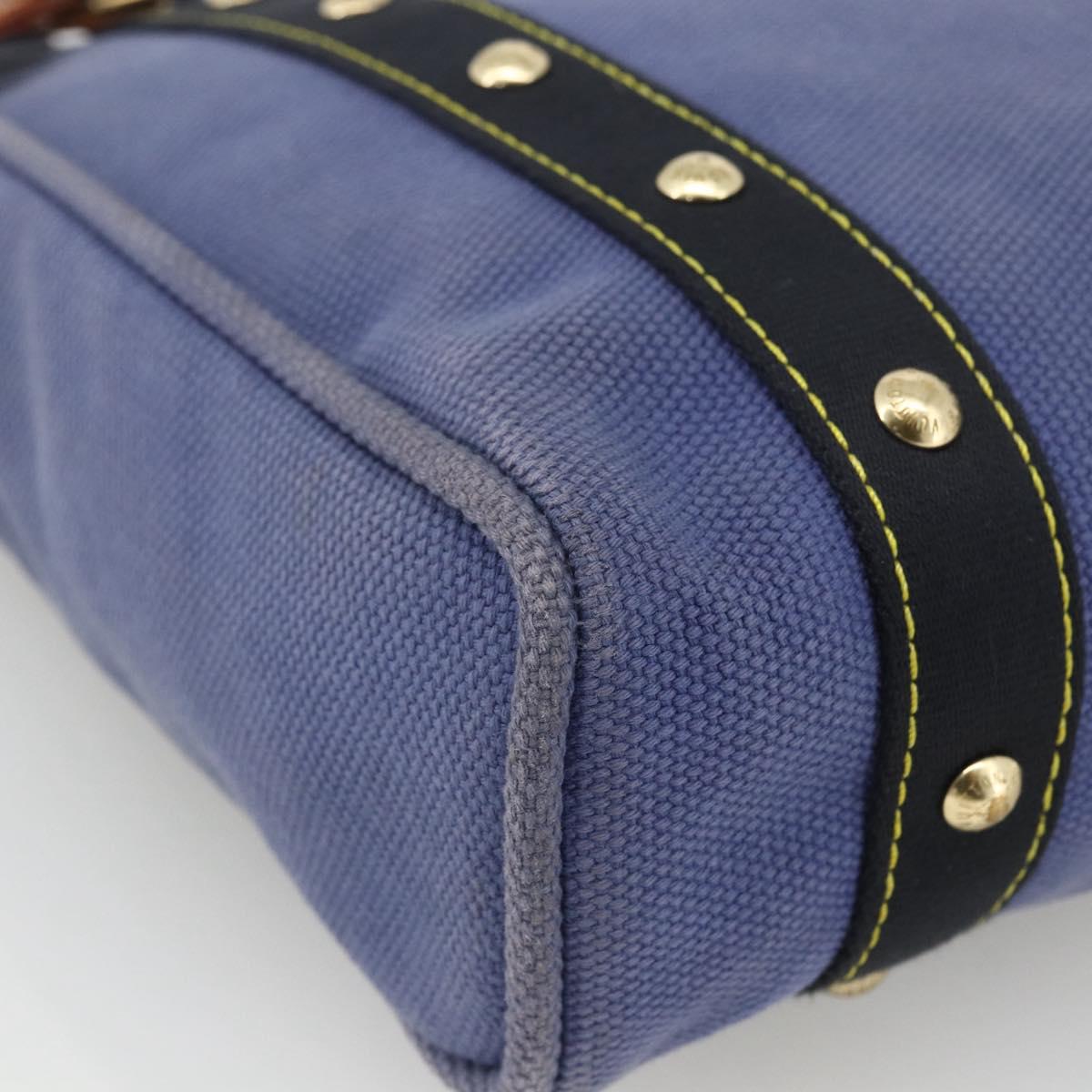 LOUIS VUITTON Antigua Cabas MM Tote Bag Blue M40087 LV Auth ka3019
