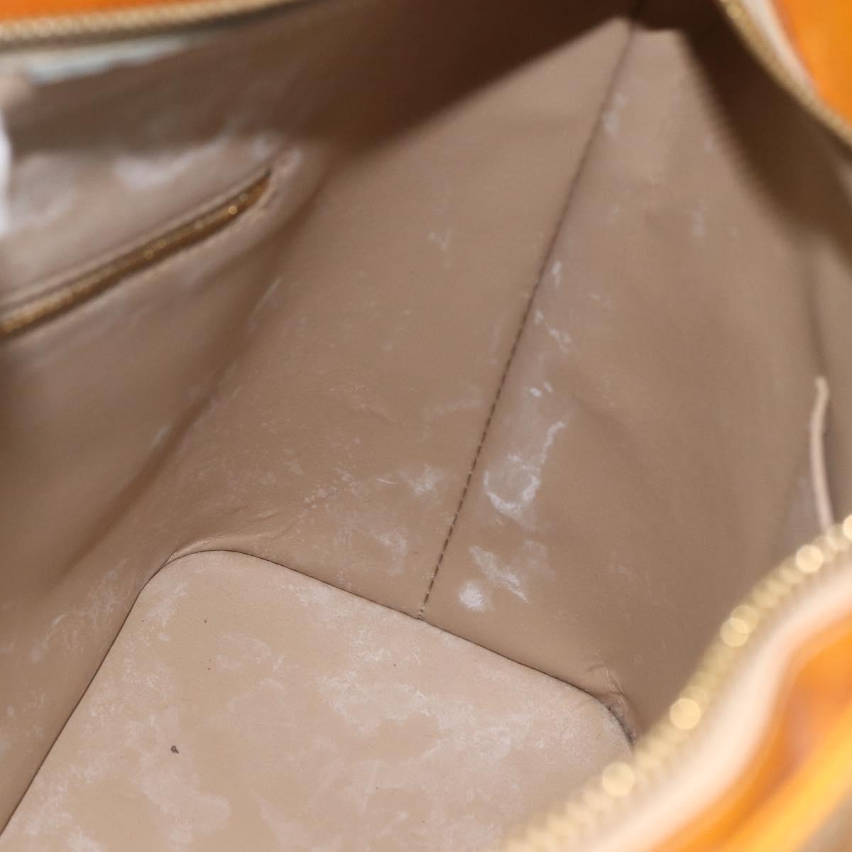 LOUIS VUITTON Monogram Vernis Houston Hand Bag Beige M91004 LV Auth ka3023