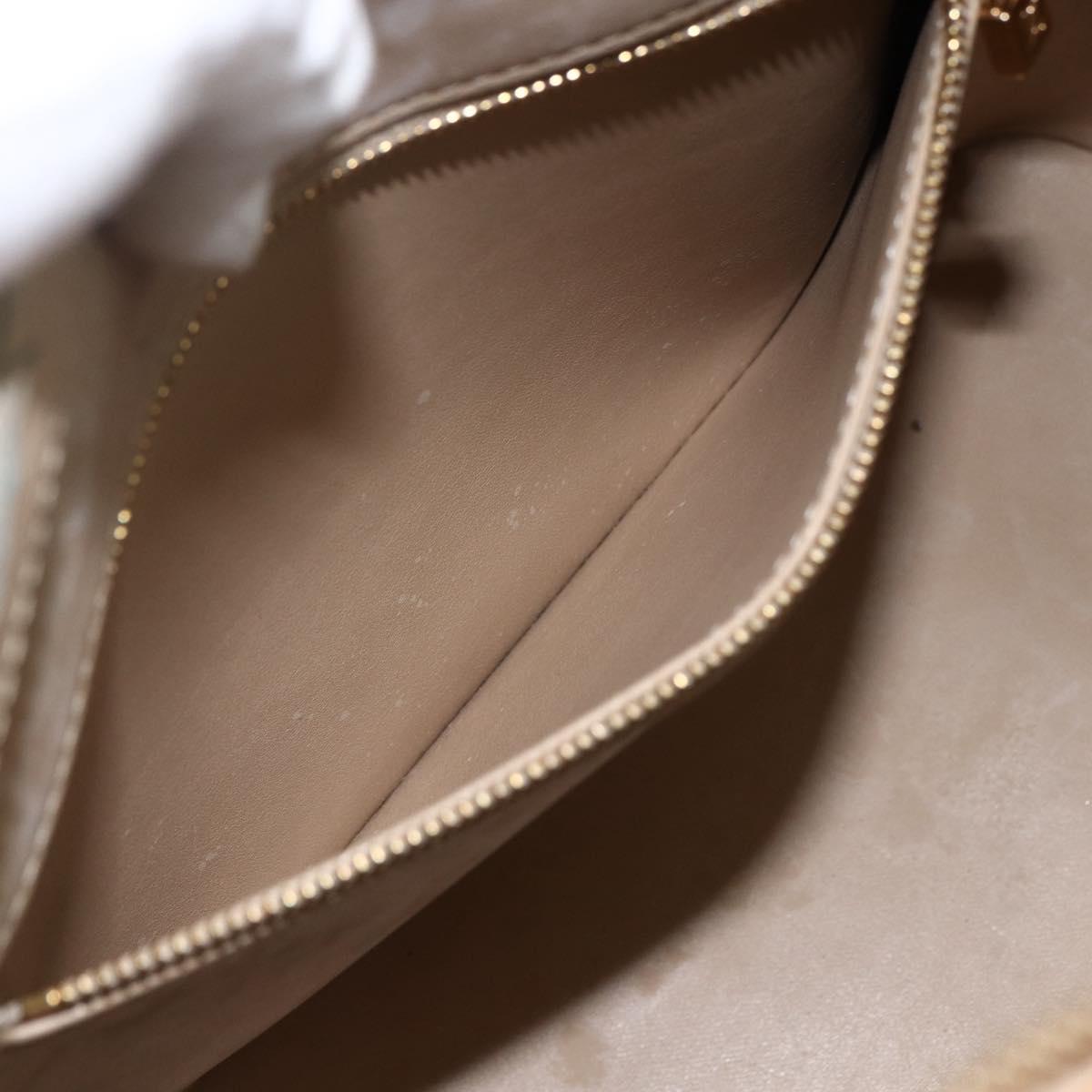 LOUIS VUITTON Monogram Vernis Houston Hand Bag Beige M91004 LV Auth ka3023