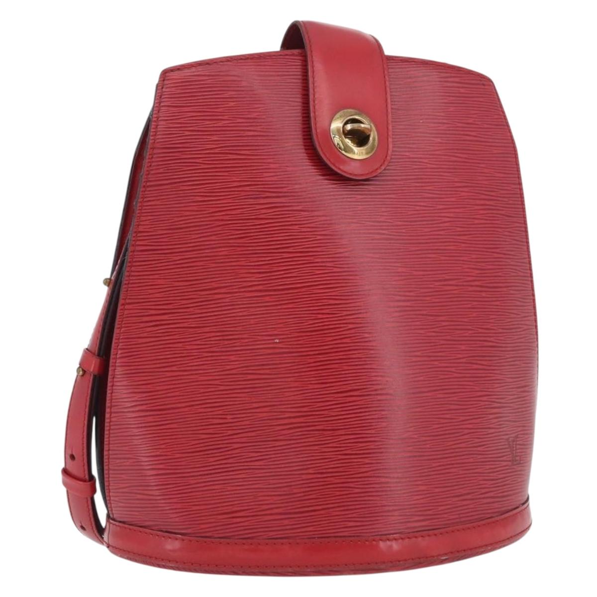 LOUIS VUITTON Epi Cluny Shoulder Bag Red M52257 LV Auth ka3024