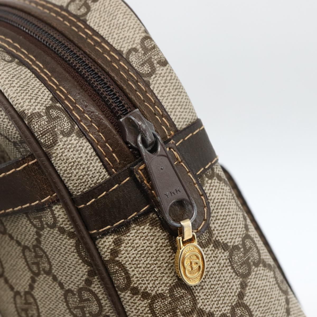 GUCCI GG Supreme Web Sherry Line Hand Bag PVC Beige Gold 010 378 Auth ka3033