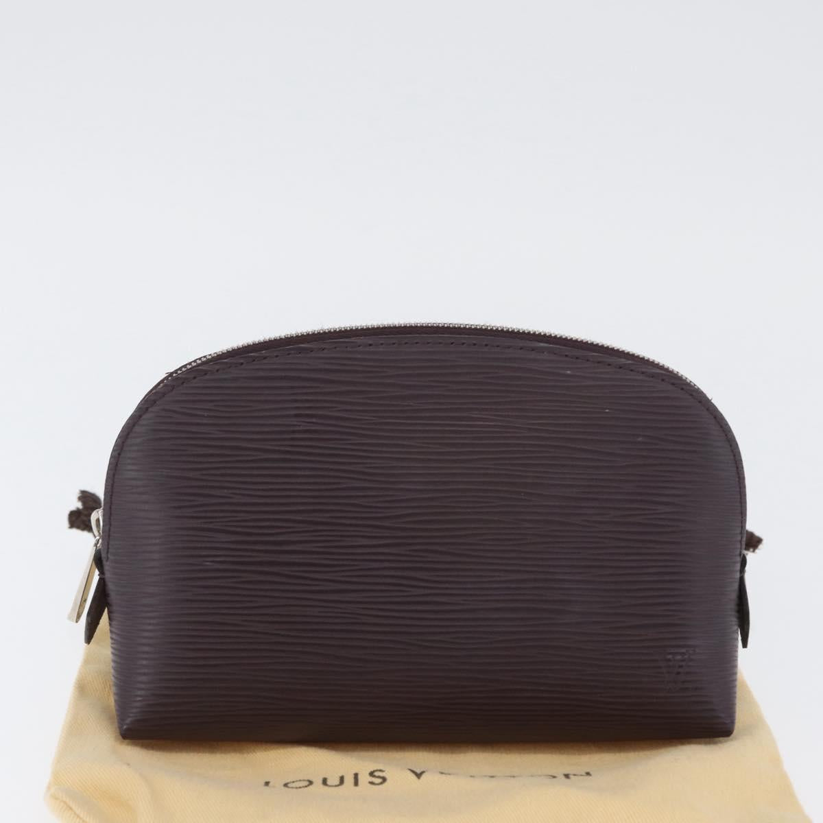 LOUIS VUITTON Epi Pochette Cosmetic PM Cosmetic Pouch Navy M40638 Auth ka3036V