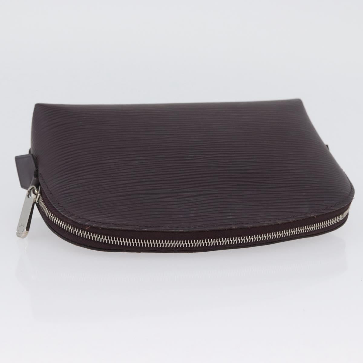 LOUIS VUITTON Epi Pochette Cosmetic PM Cosmetic Pouch Navy M40638 Auth ka3036V