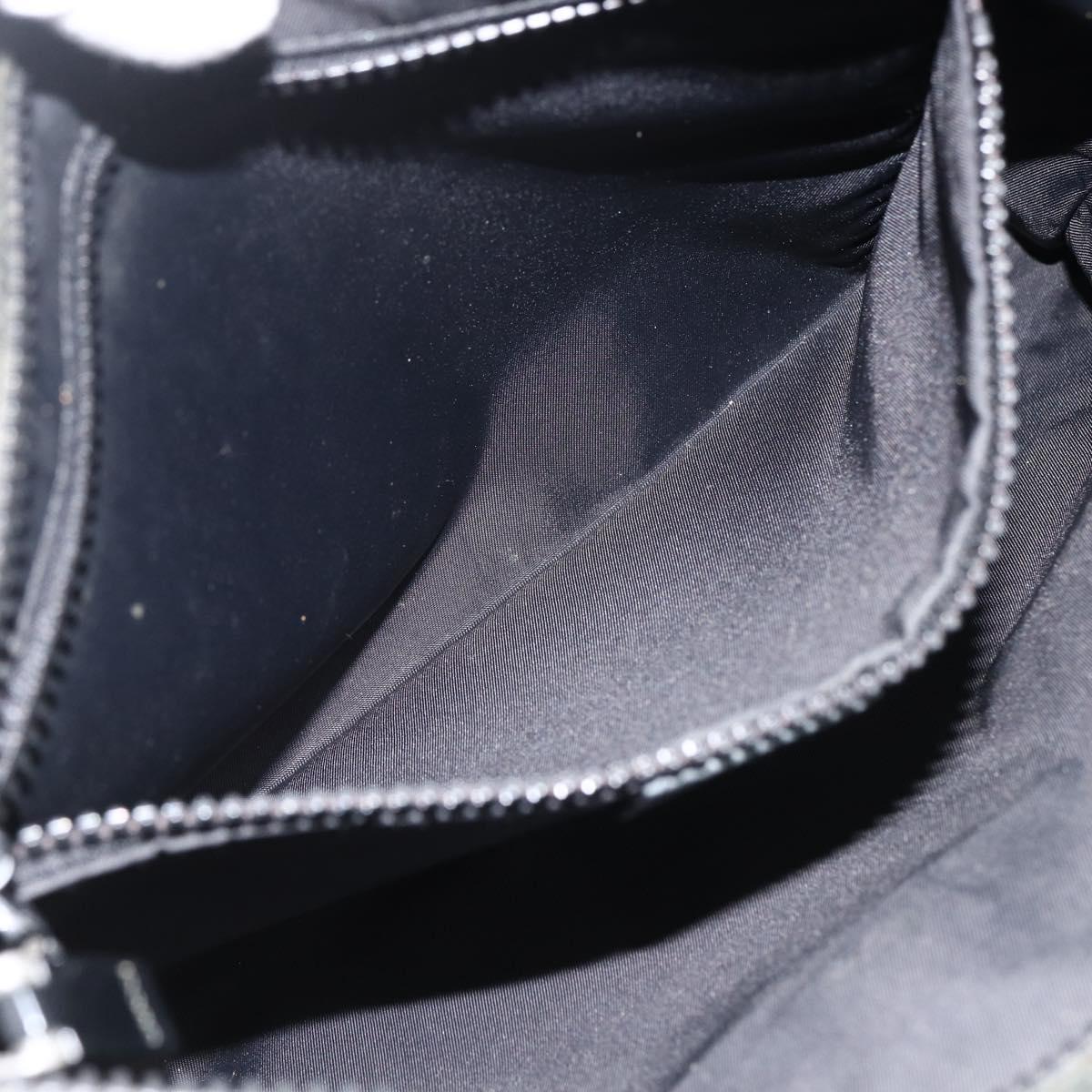 GUCCI GG Supreme Shoulder Bag PVC Black Silver 162904 Auth ka3041