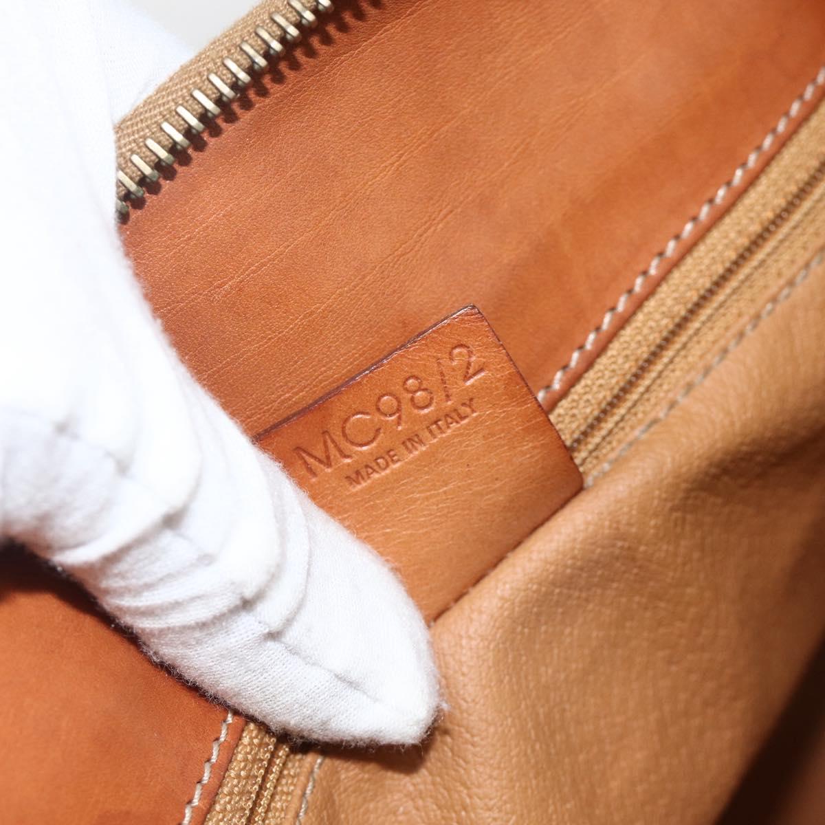 CELINE Macadam Canvas Tote Bag PVC Leather Brown Gold Auth ka3045