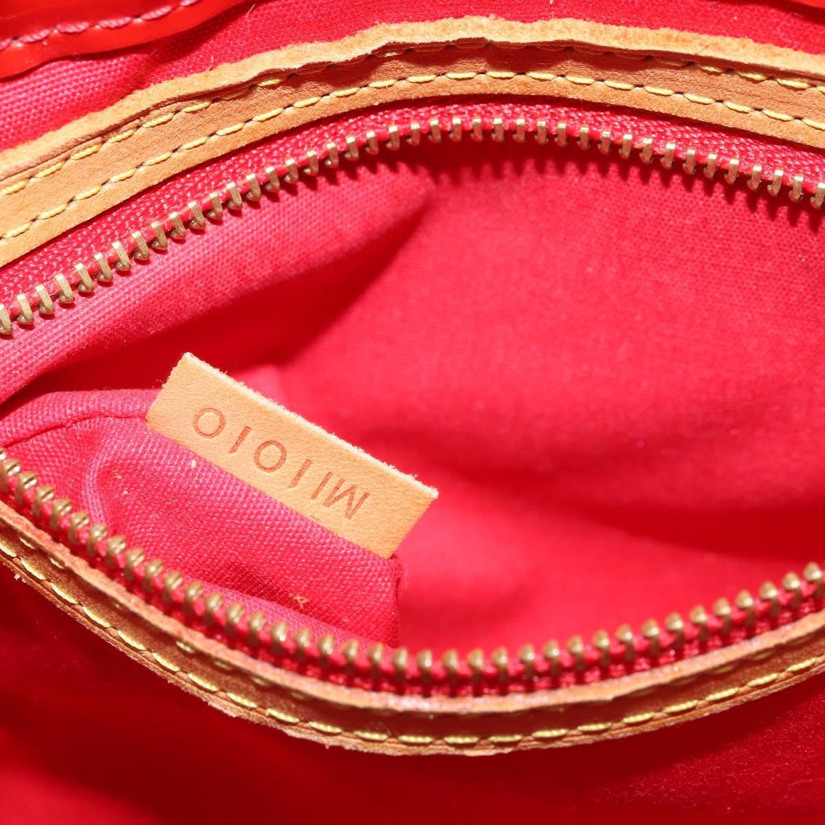 LOUIS VUITTON Monogram Vernis Reade PM Hand Bag Red Rouge M91088 LV Auth ka3053