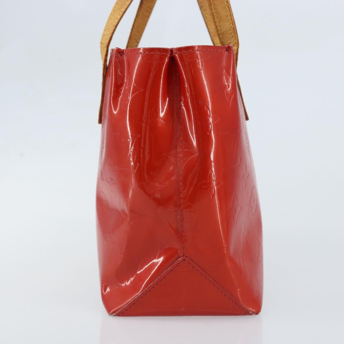 LOUIS VUITTON Monogram Vernis Reade PM Hand Bag Red Rouge M91088 LV Auth ka3053