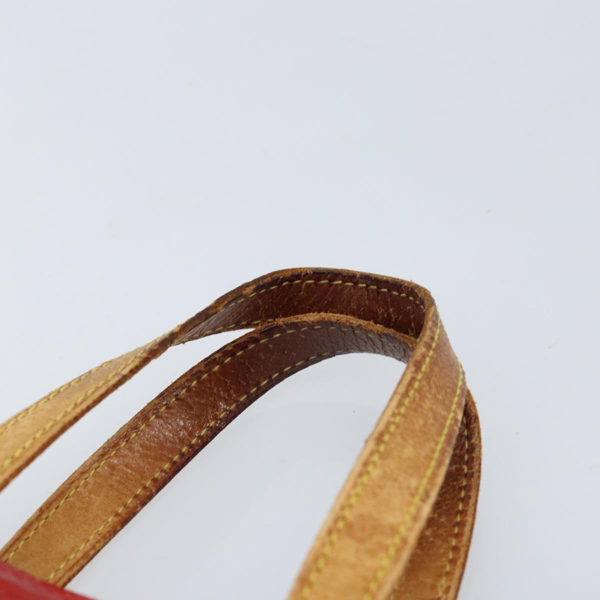 LOUIS VUITTON Monogram Vernis Reade PM Hand Bag Red Rouge M91088 LV Auth ka3053
