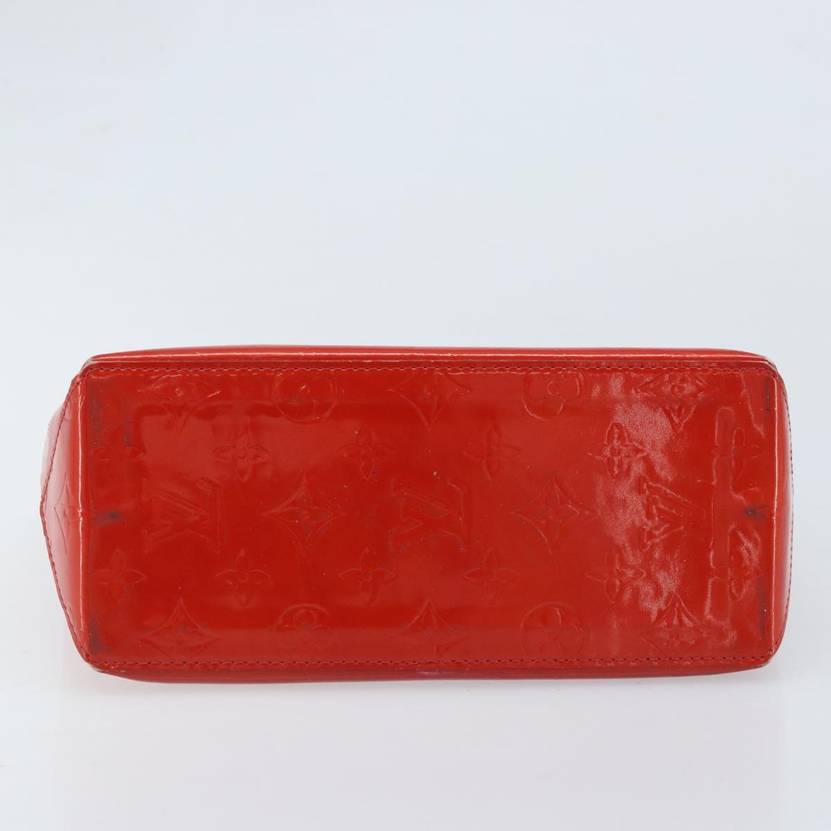 LOUIS VUITTON Monogram Vernis Reade PM Hand Bag Red Rouge M91088 LV Auth ka3053