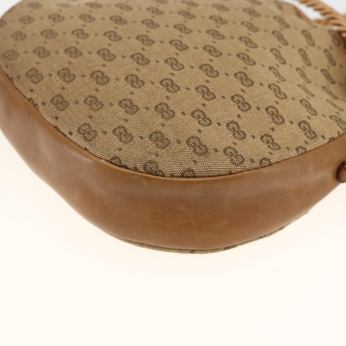 GUCCI Micro GG Canvas Shoulder Bag Beige Gold Auth ka3074