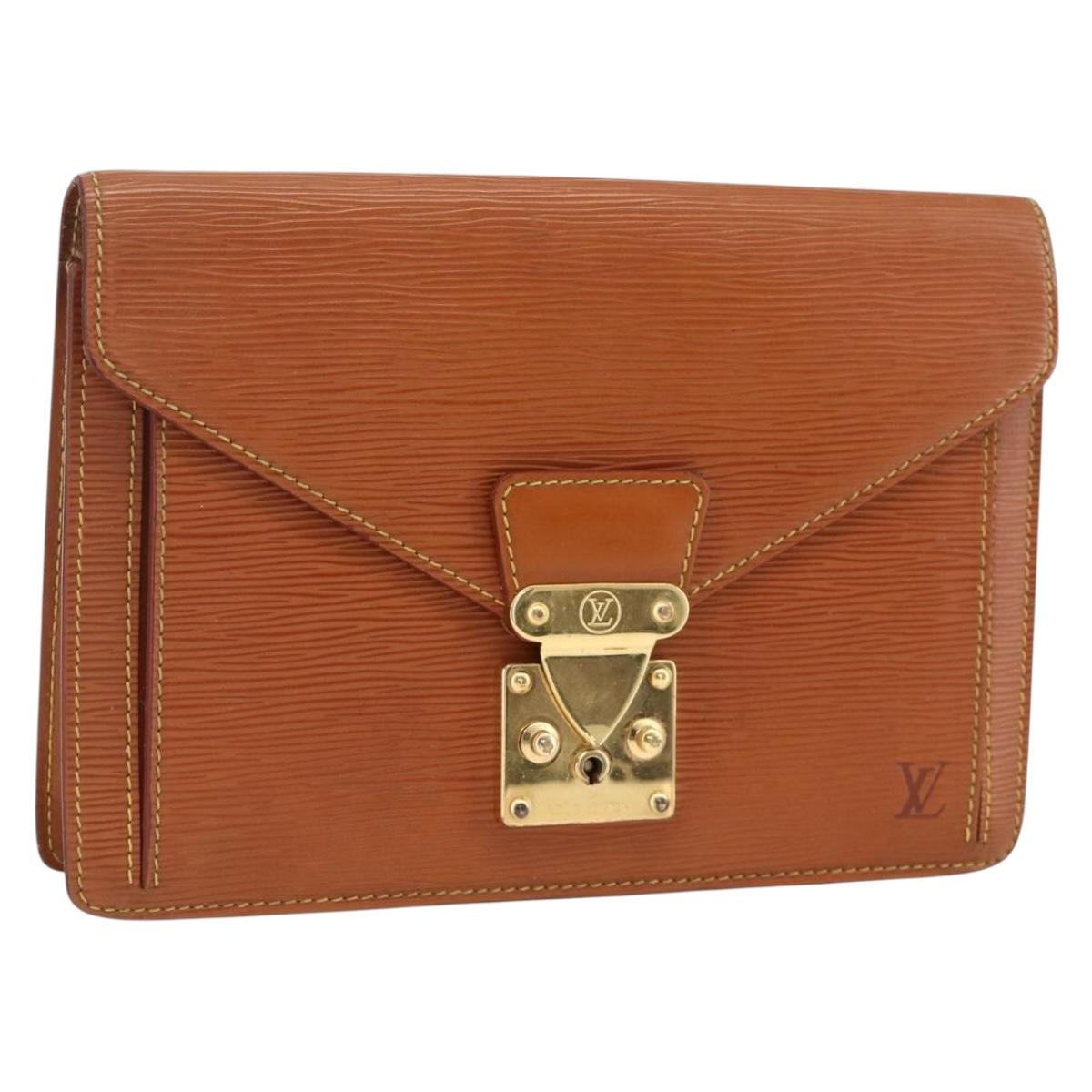 LOUIS VUITTON Epi Serie Dragonne Hand Bag Zipangu Gold M52618 LV Auth ka3076
