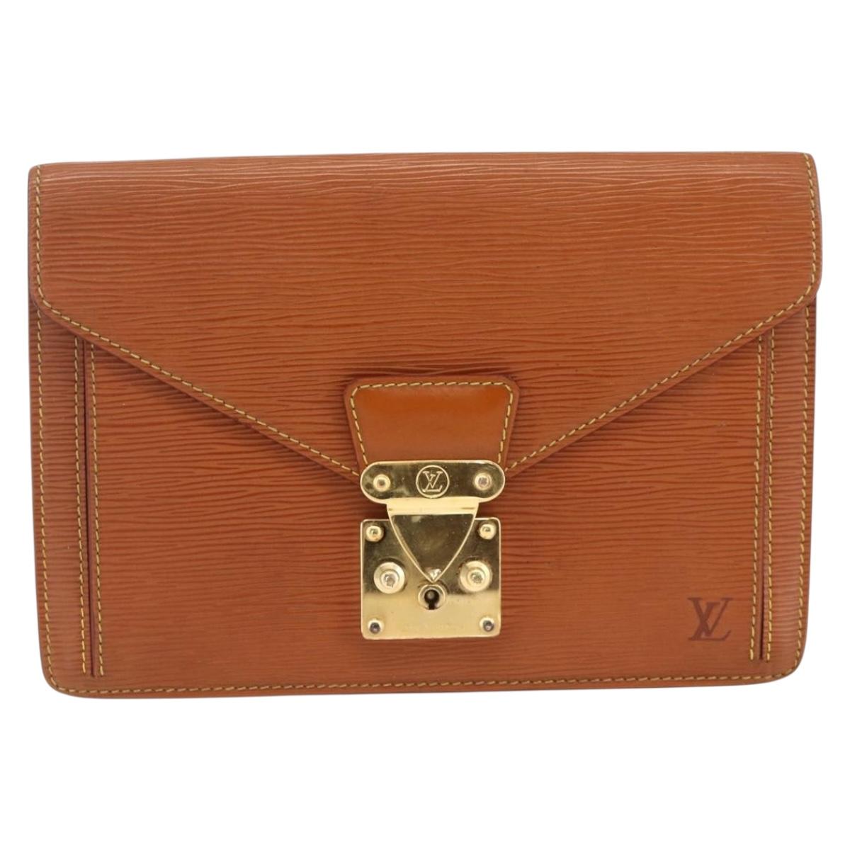 LOUIS VUITTON Epi Serie Dragonne Hand Bag Zipangu Gold M52618 LV Auth ka3076