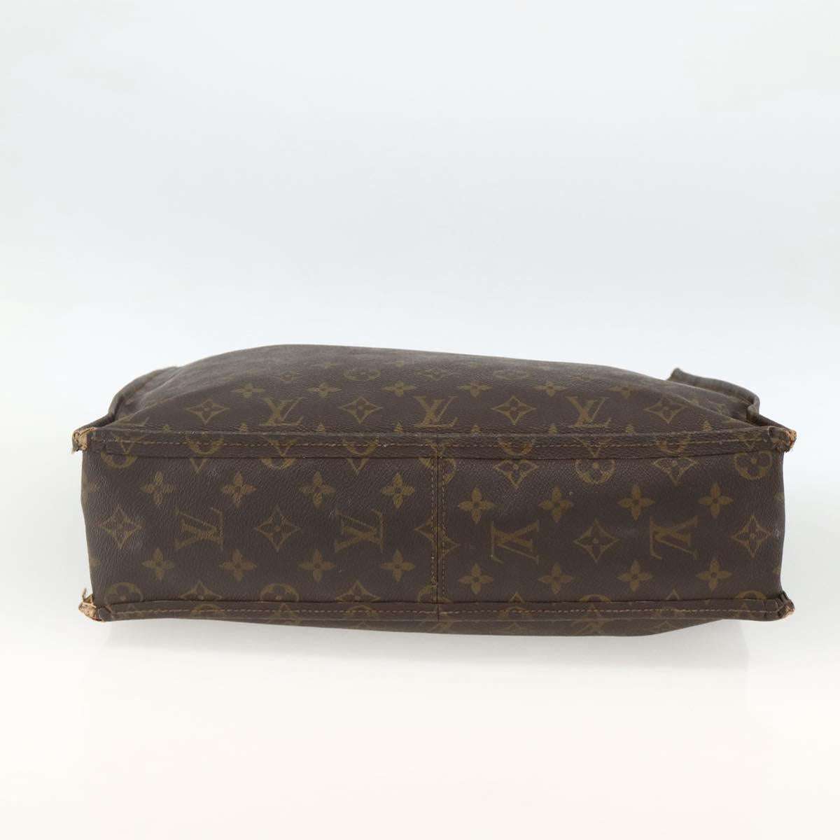 LOUIS VUITTON Monogram Sac Plat Hand Bag M51140 LV Auth ka3078