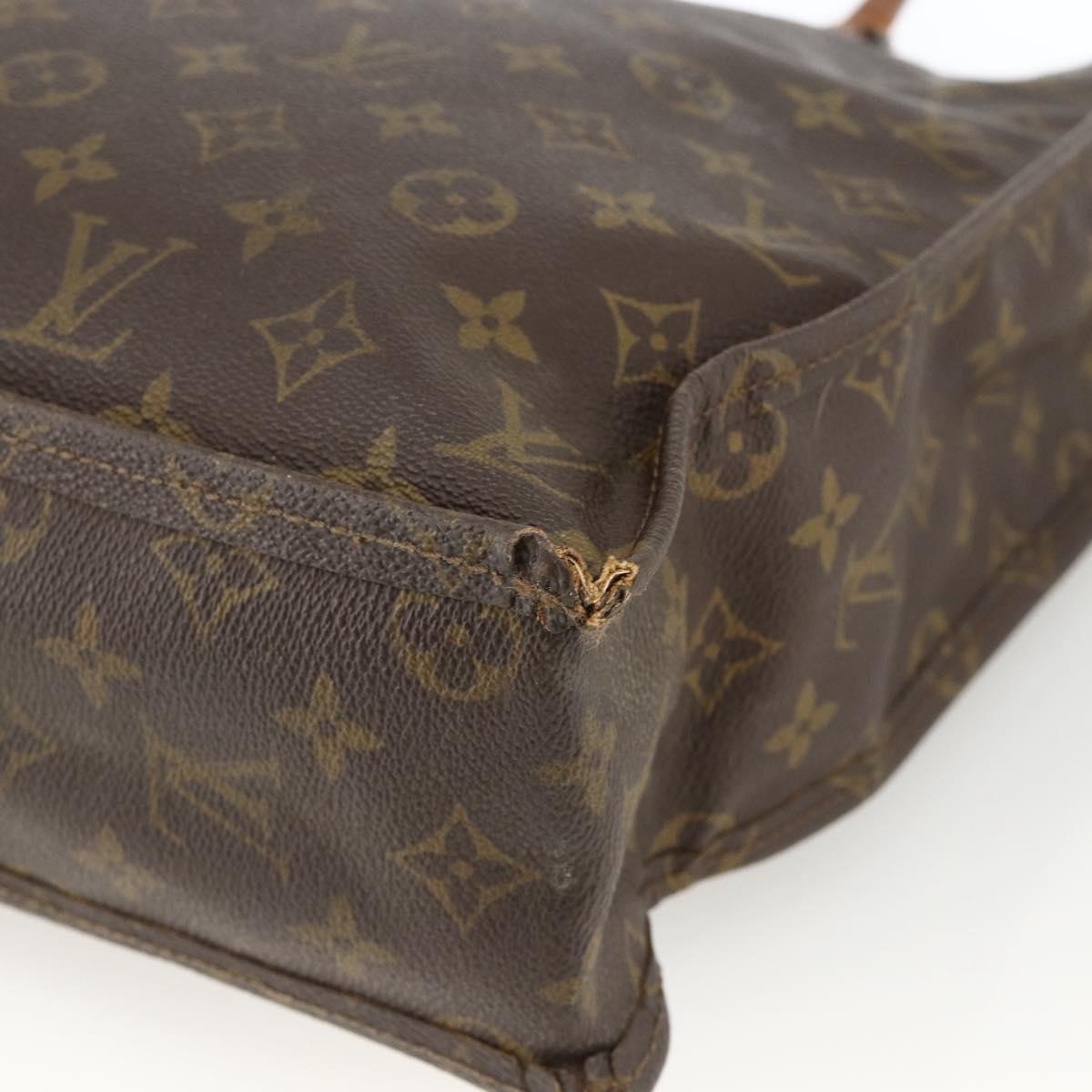 LOUIS VUITTON Monogram Sac Plat Hand Bag M51140 LV Auth ka3078