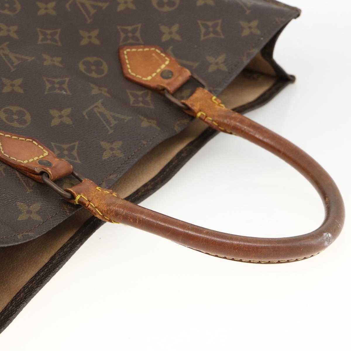 LOUIS VUITTON Monogram Sac Plat Hand Bag M51140 LV Auth ka3078