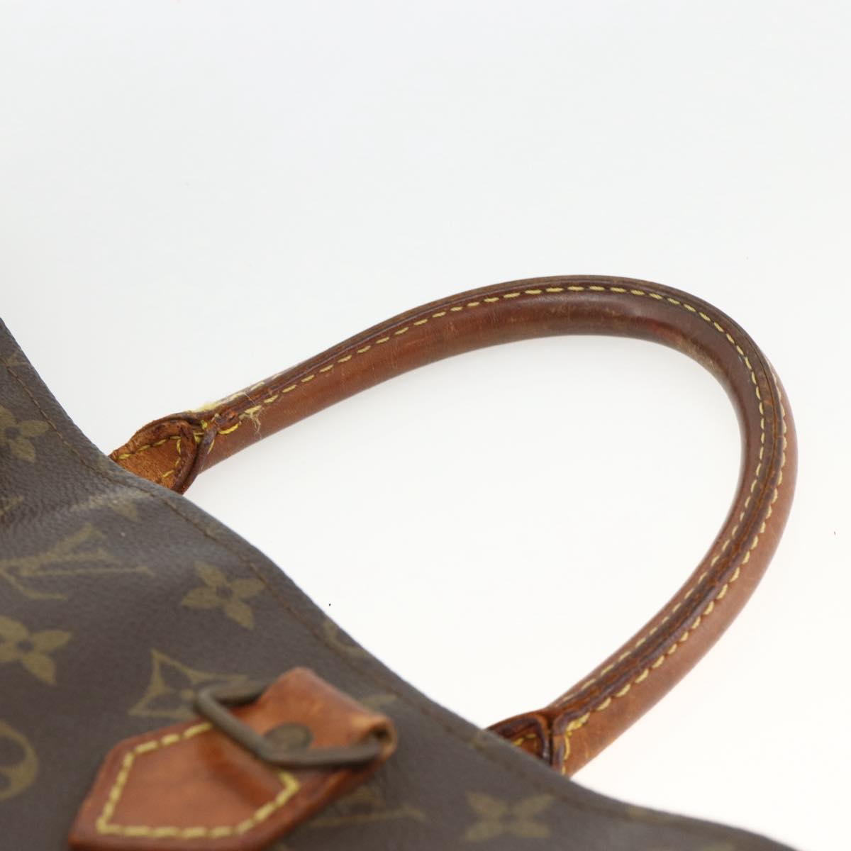 LOUIS VUITTON Monogram Sac Plat Hand Bag M51140 LV Auth ka3078