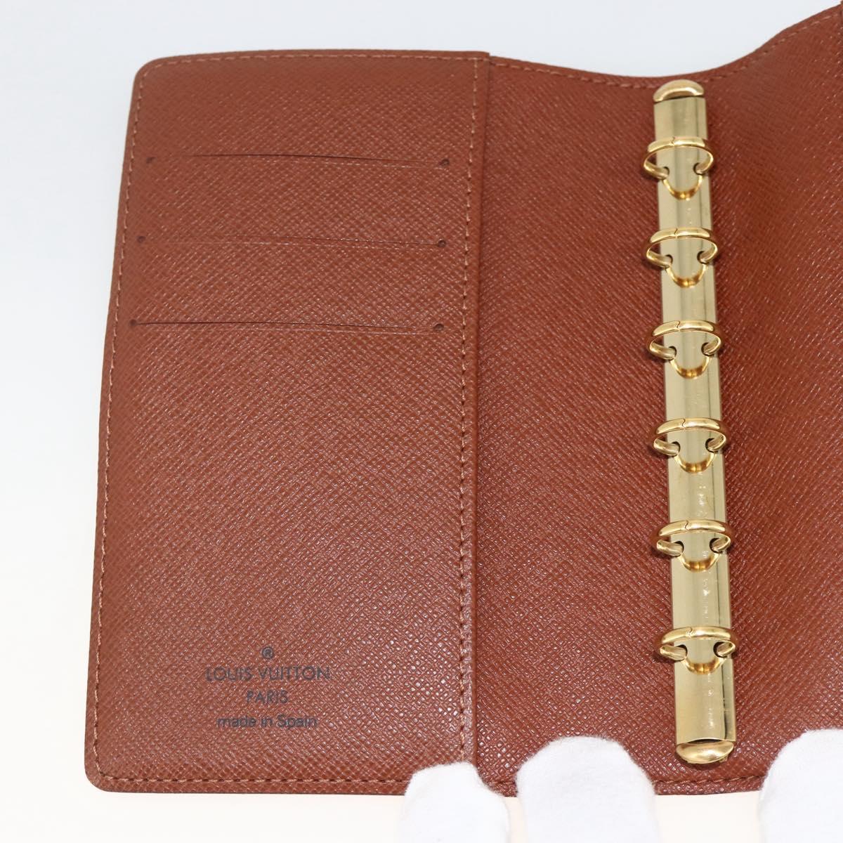 LOUIS VUITTON Monogram Agenda PM Day Planner Cover R20005 LV Auth ka3089