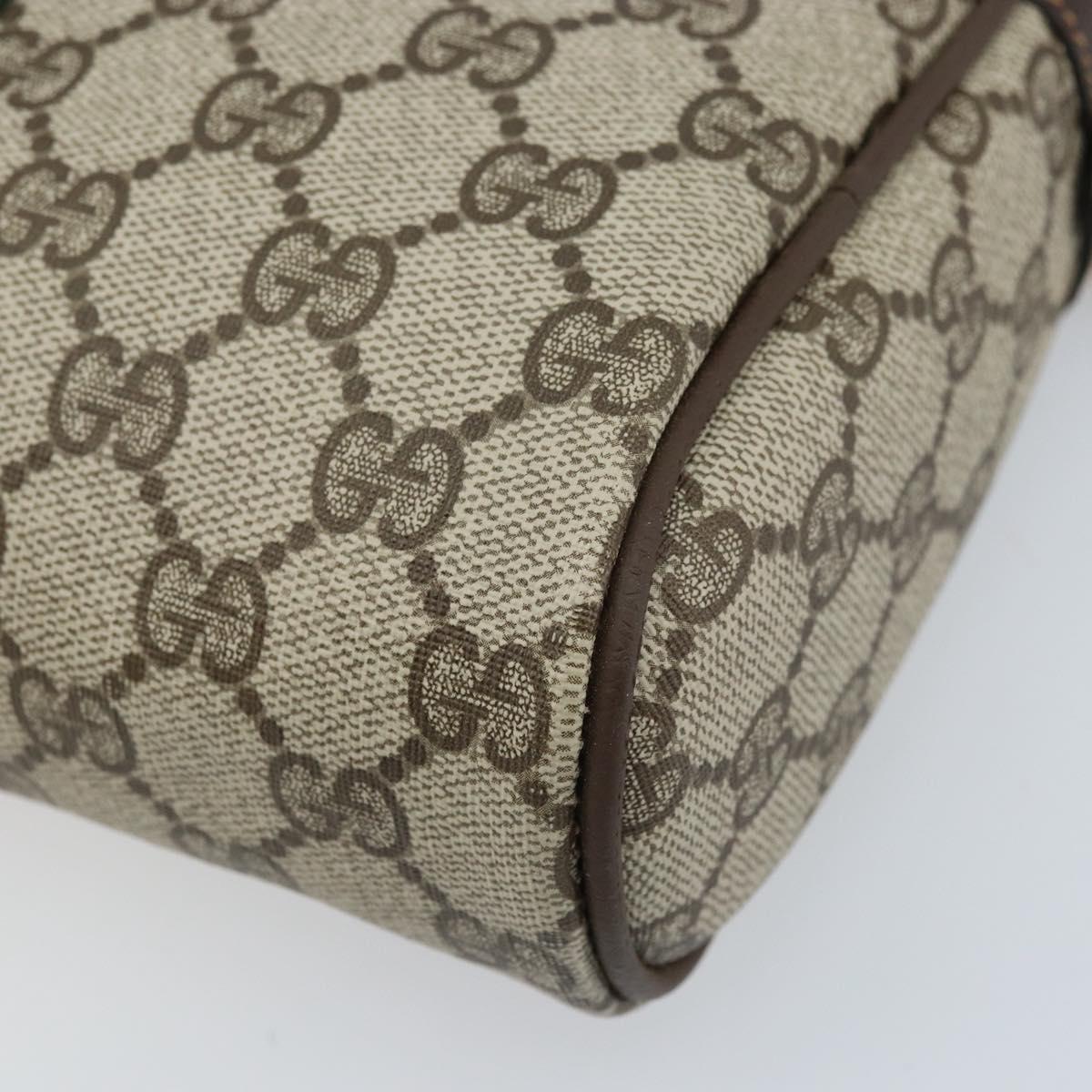 GUCCI GG Supreme Web Sherry Line Bag PVC Beige Gold 98 30 014 3553 Auth ka3094