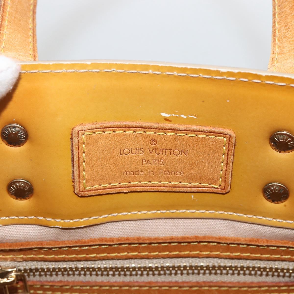 LOUIS VUITTON Monogram Vernis Reade PM Hand Bag Beige M91144 LV Auth ka3100