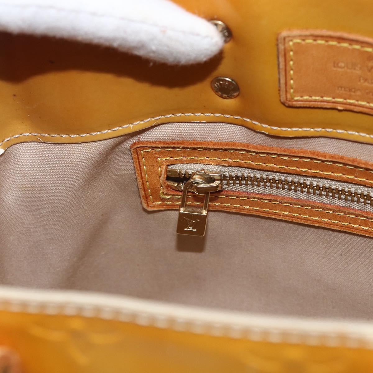 LOUIS VUITTON Monogram Vernis Reade PM Hand Bag Beige M91144 LV Auth ka3100