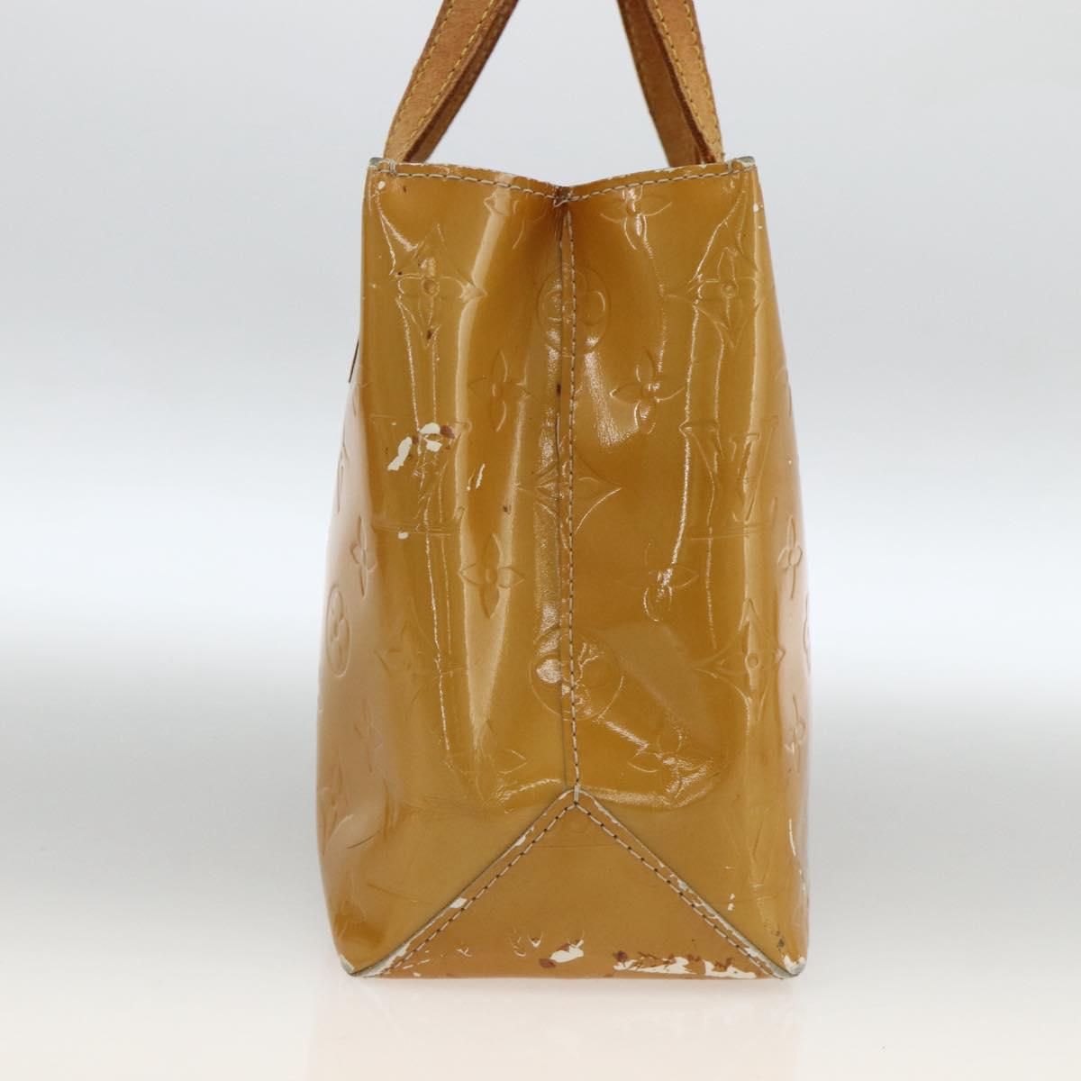 LOUIS VUITTON Monogram Vernis Reade PM Hand Bag Beige M91144 LV Auth ka3100