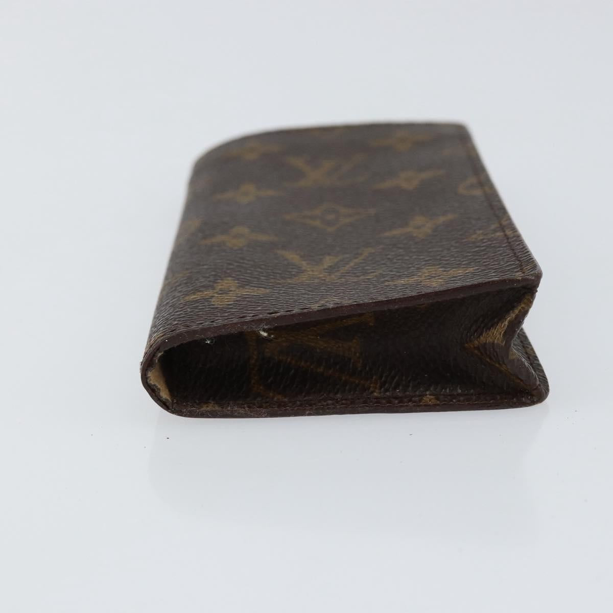 LOUIS VUITTON Monogram Etui Lunette Simple Glasses Case LV Auth ka311