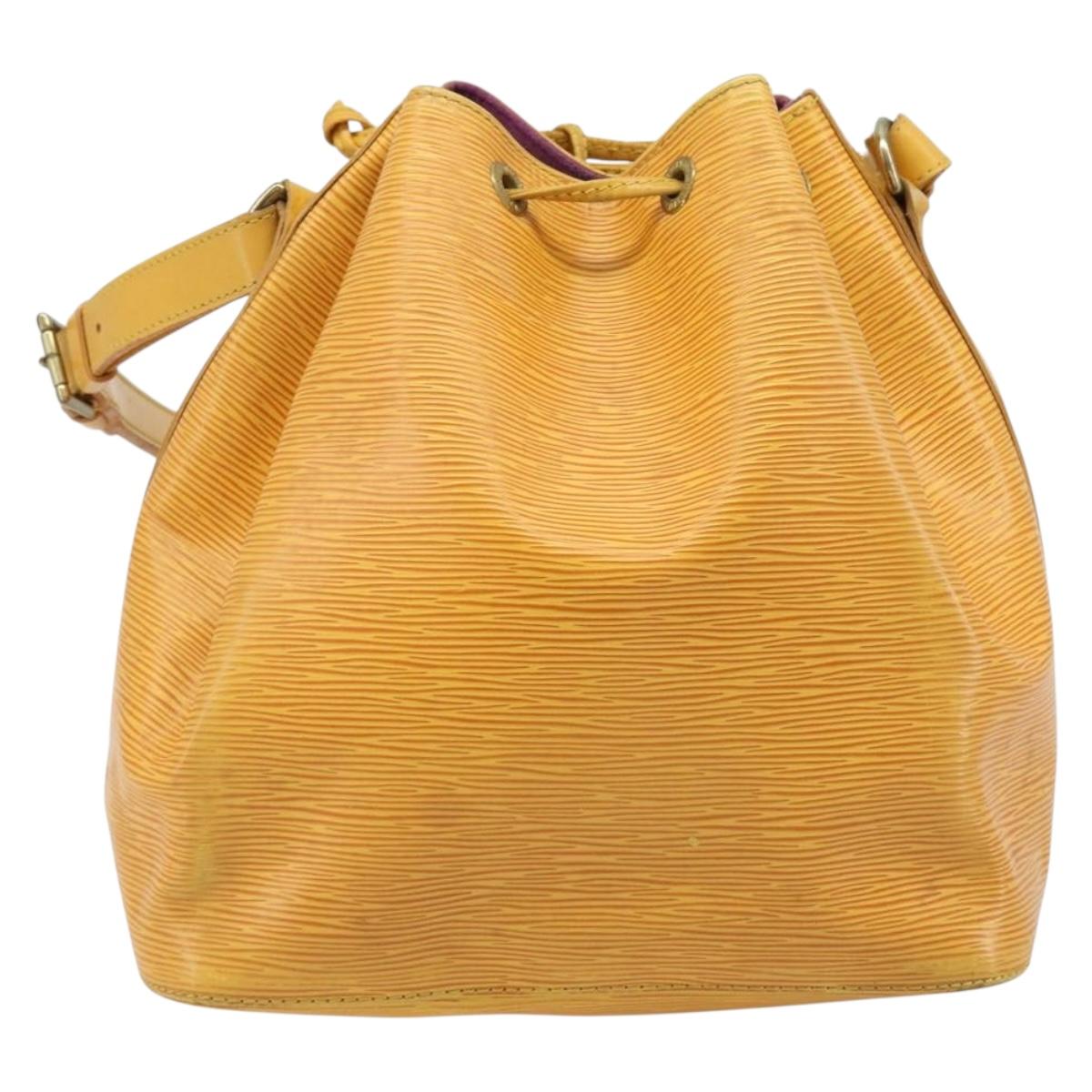 LOUIS VUITTON Epi Petit Noe Shoulder Bag Yellow M44109 LV Auth ka3115