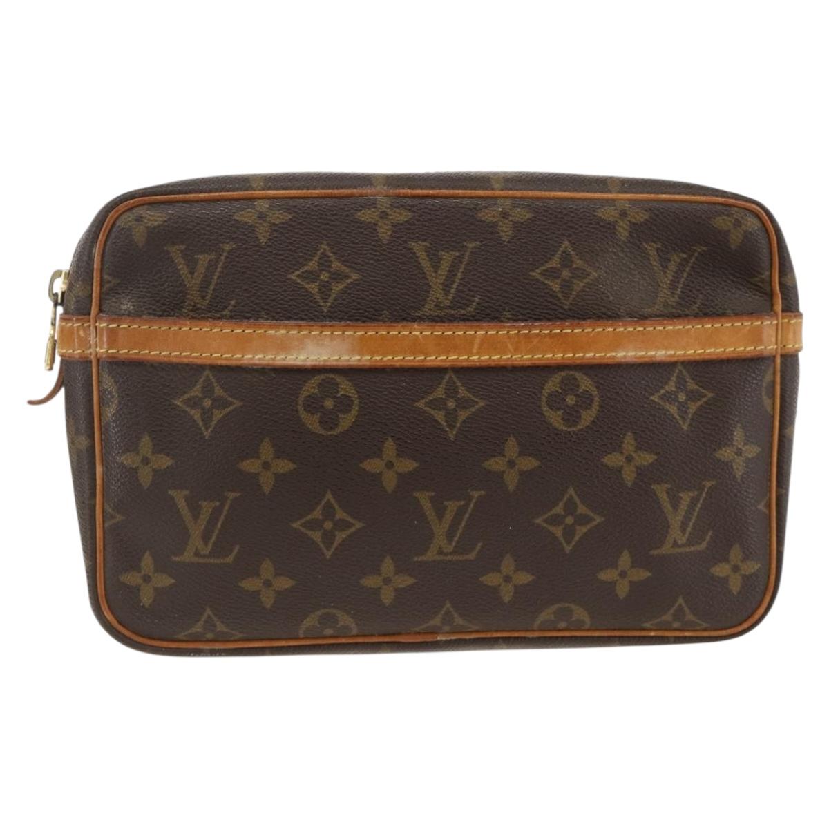 LOUIS VUITTON Monogram Compiegne 23 Clutch Bag M51847 LV Auth ka3117