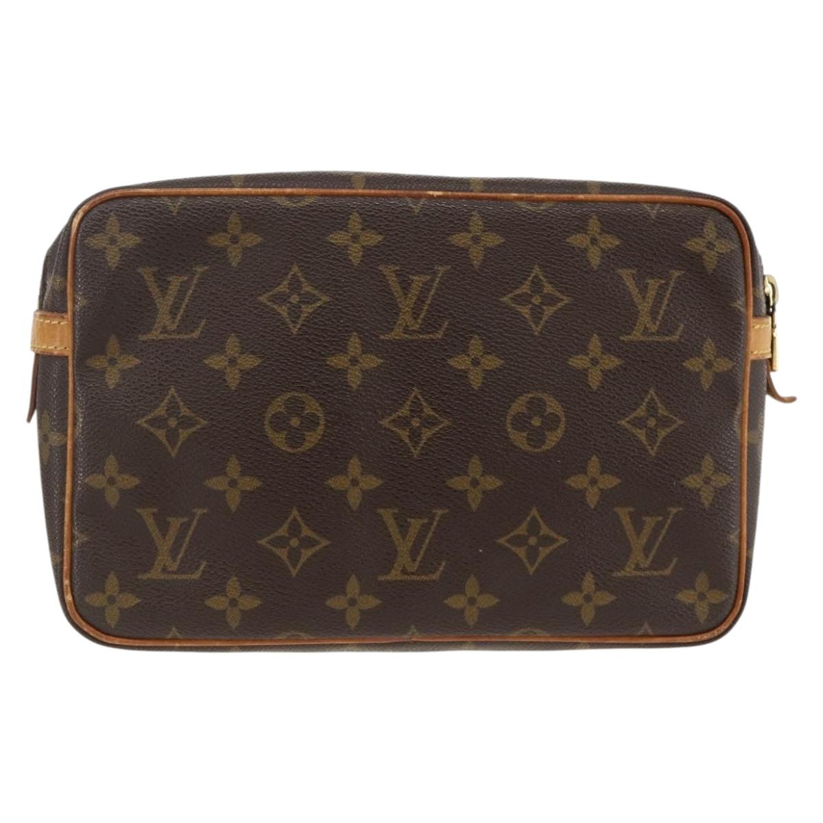 LOUIS VUITTON Monogram Compiegne 23 Clutch Bag M51847 LV Auth ka3117