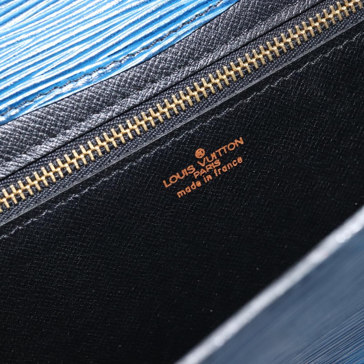 LOUIS VUITTON Epi Art Deco Clutch Bag Blue M52635 LV Auth ka3124