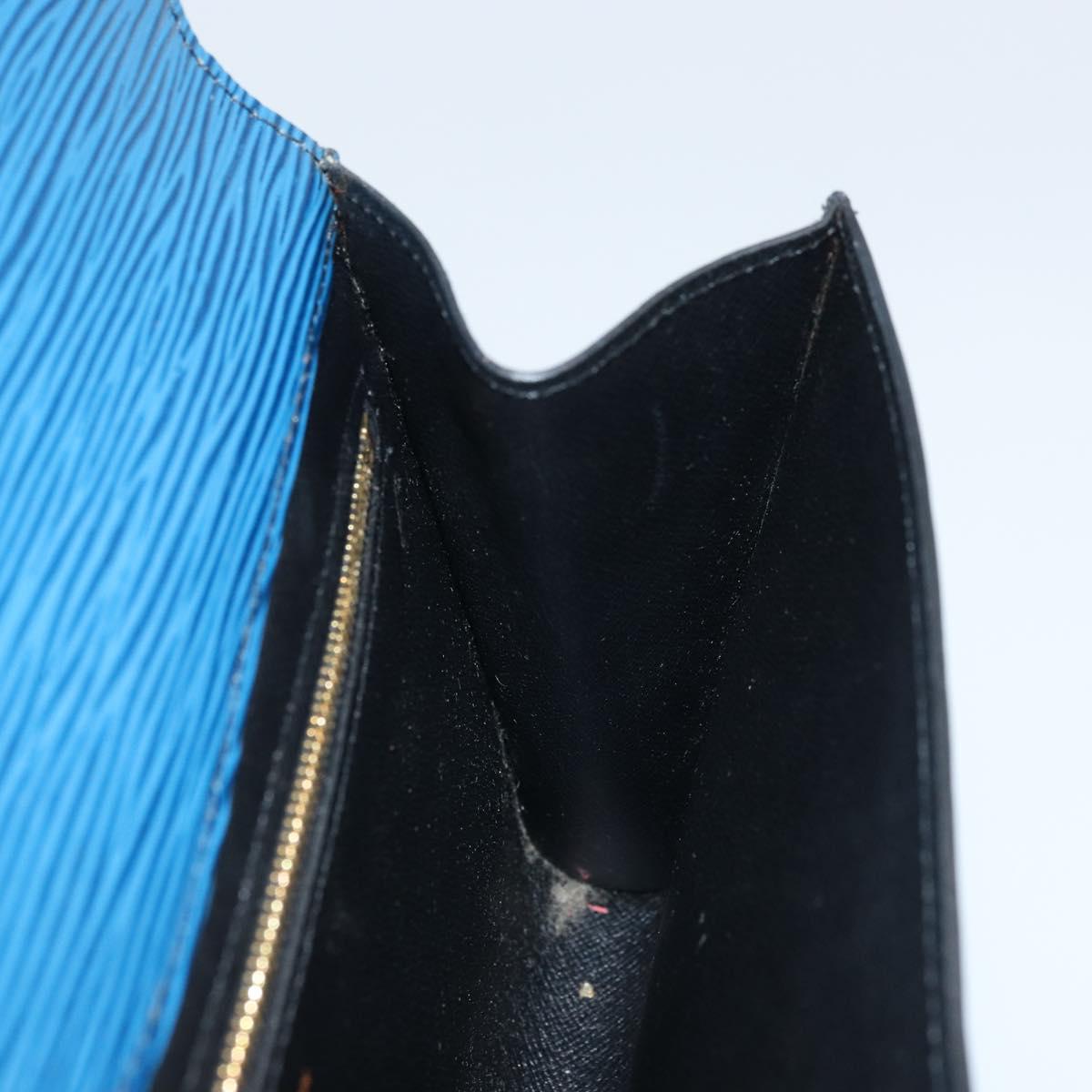 LOUIS VUITTON Epi Art Deco Clutch Bag Blue M52635 LV Auth ka3124