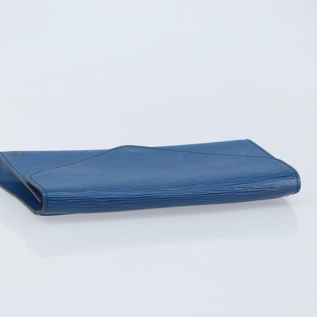 LOUIS VUITTON Epi Art Deco Clutch Bag Blue M52635 LV Auth ka3124