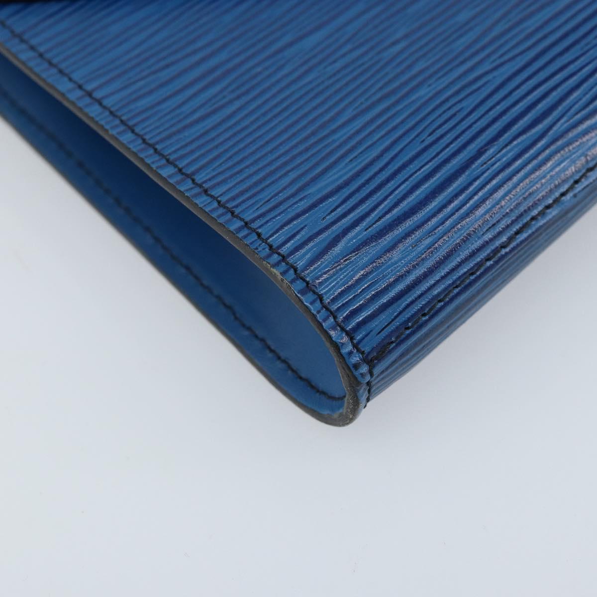 LOUIS VUITTON Epi Art Deco Clutch Bag Blue M52635 LV Auth ka3124