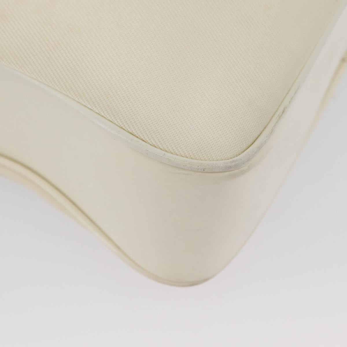 GUCCI Hand Bag Nylon 2way Silver White 000 2040 0538 Auth ka3126