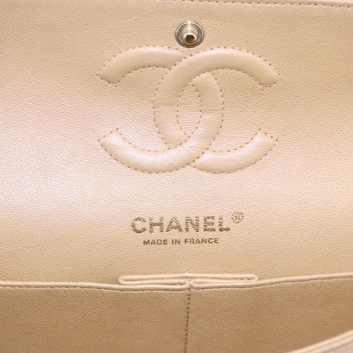 CHANEL Chain Matelasse Shoulder Bag Caviar Skin Pink Gold CC Auth ka3129SAV