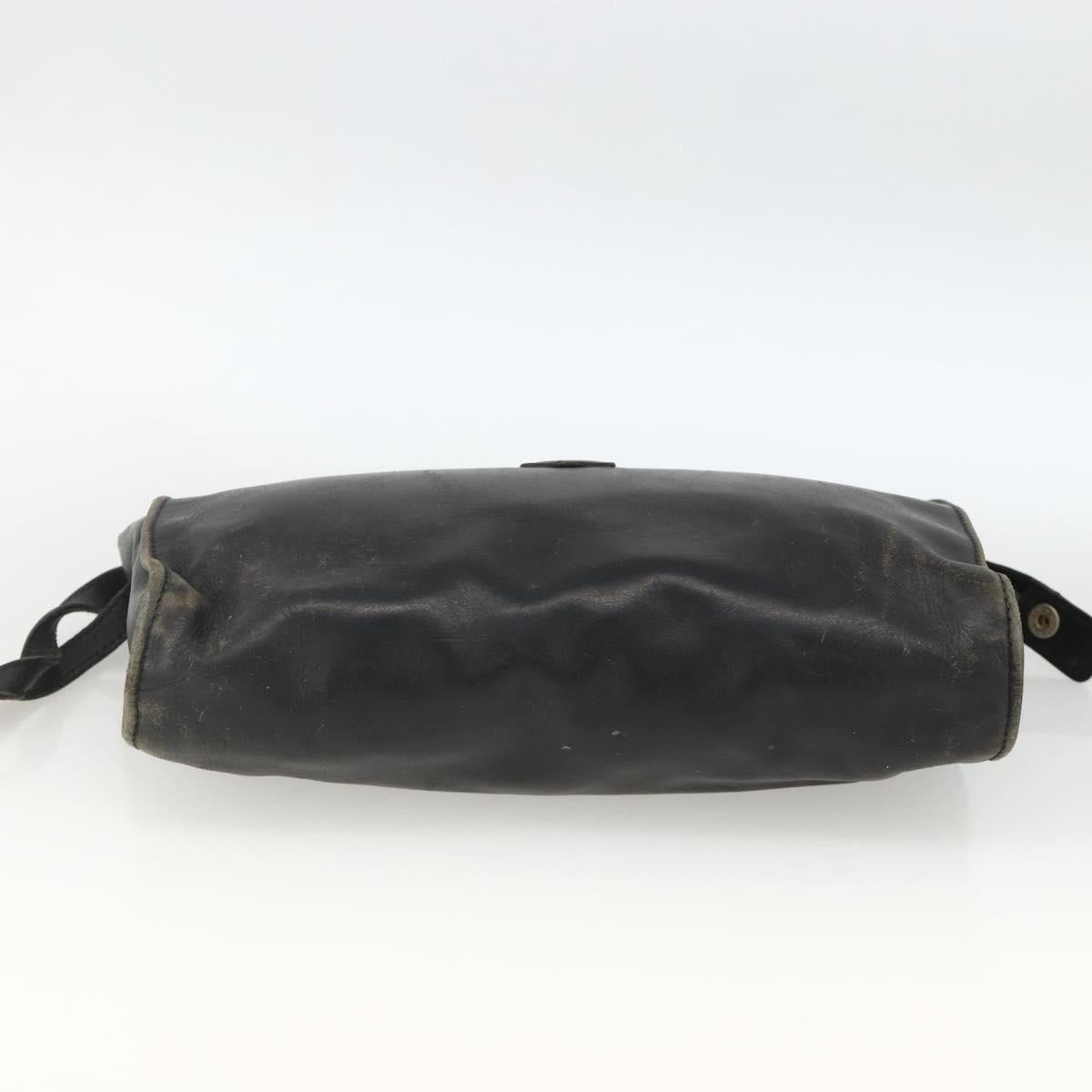 CELINE Cartier Clutch Bag Leather 3 Set Black Auth ka3131