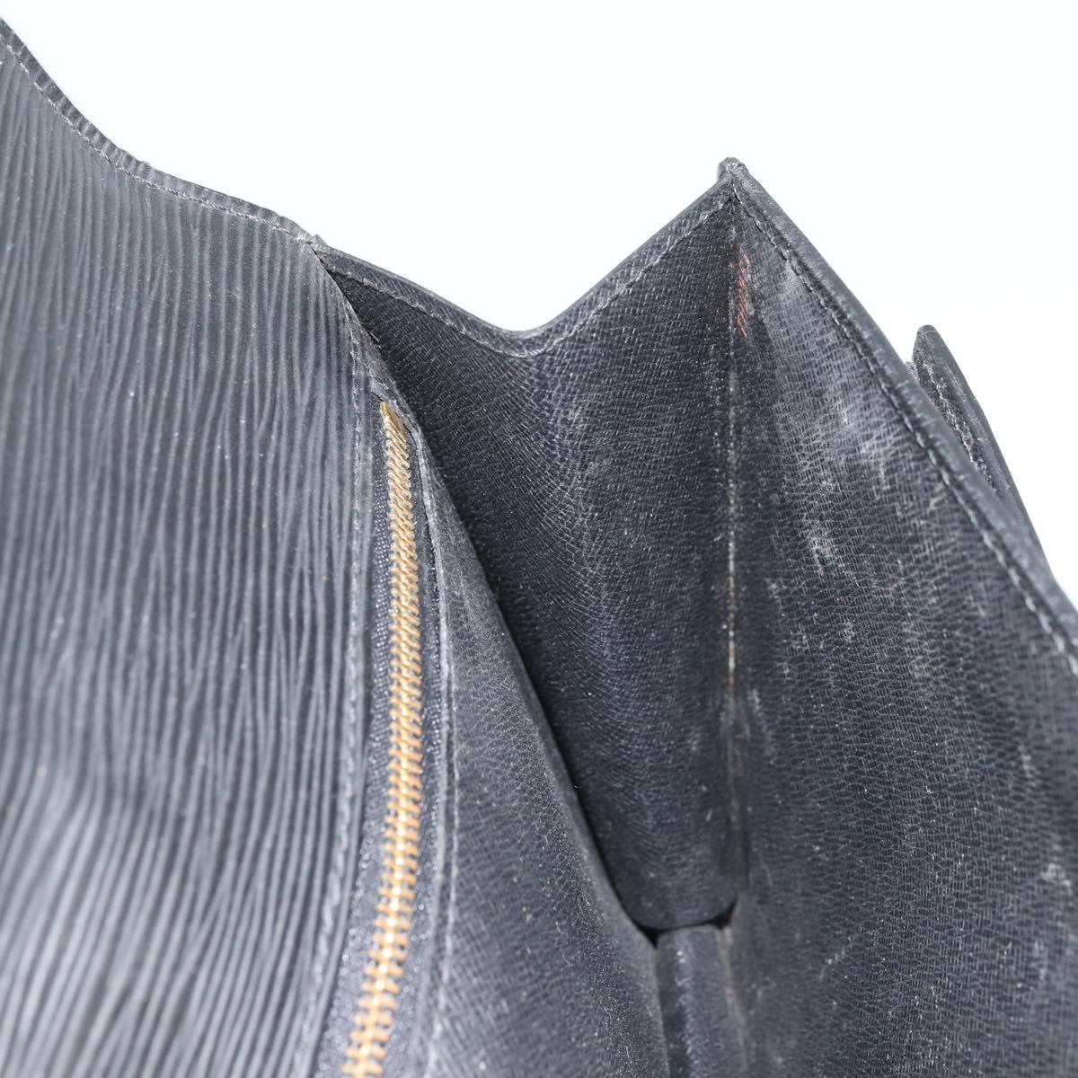 LOUIS VUITTON Epi Serie Dragonne Clutch Bag Black Noir M52612 LV Auth ka3132