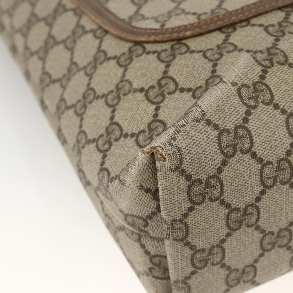 GUCCI GG Supreme Web Sherry Line Tote Bag PVC Beige Red 39 02 003 Auth ka3135