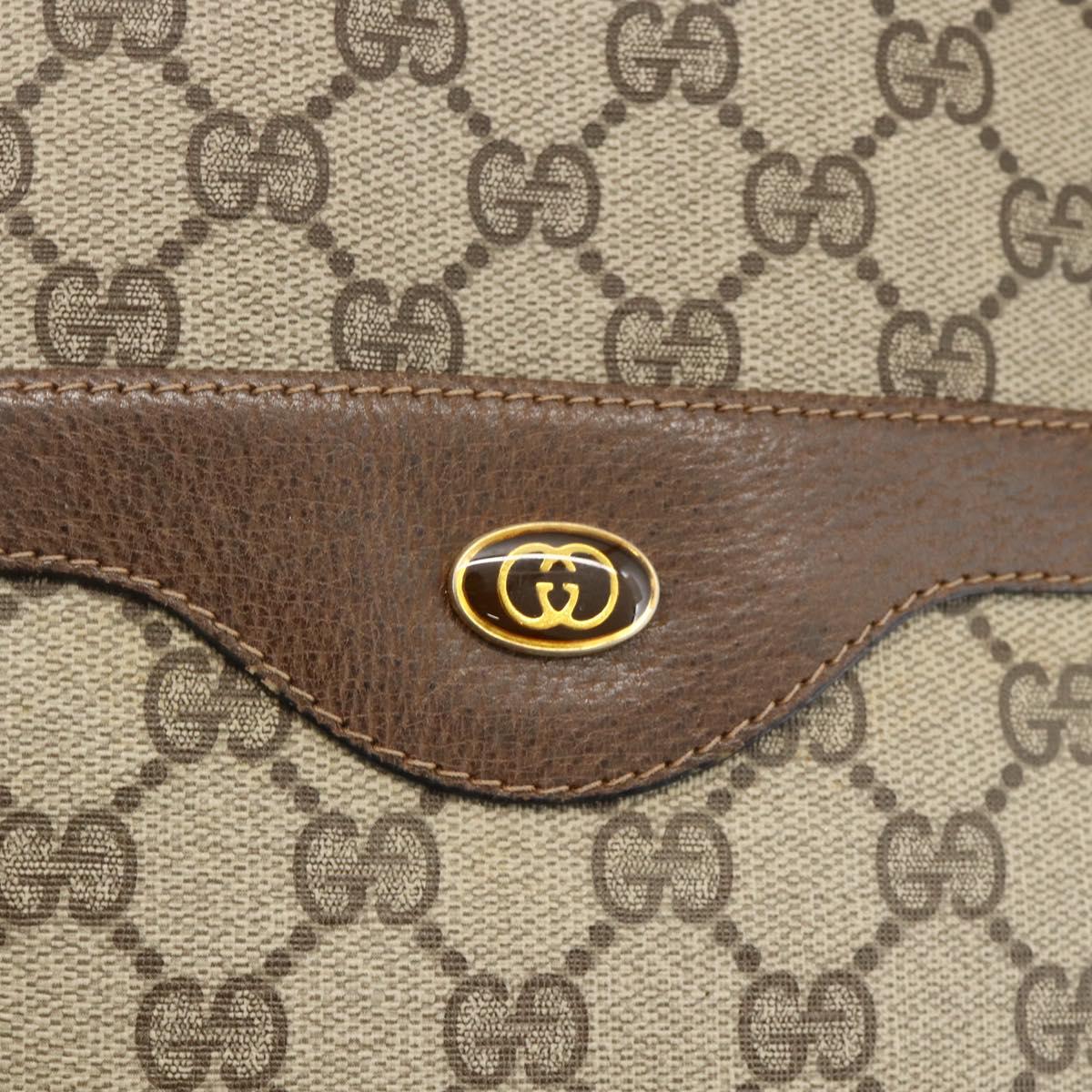 GUCCI GG Supreme Web Sherry Line Tote Bag PVC Beige Red 39 02 003 Auth ka3135