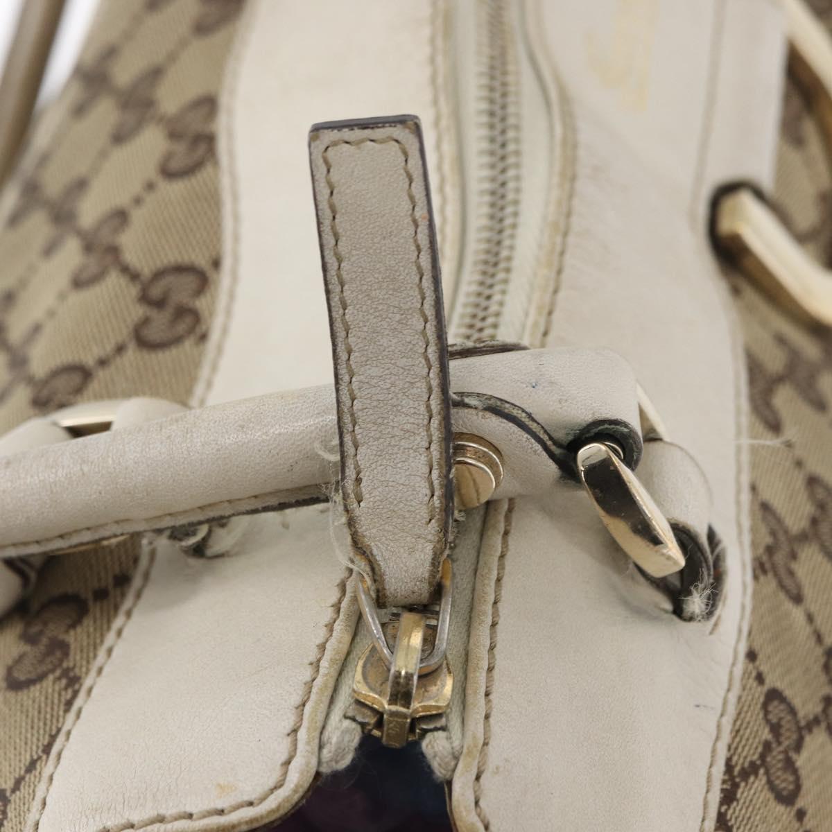 GUCCI GG Canvas Shoulder Bag Beige Gold 189831 Auth ka3136