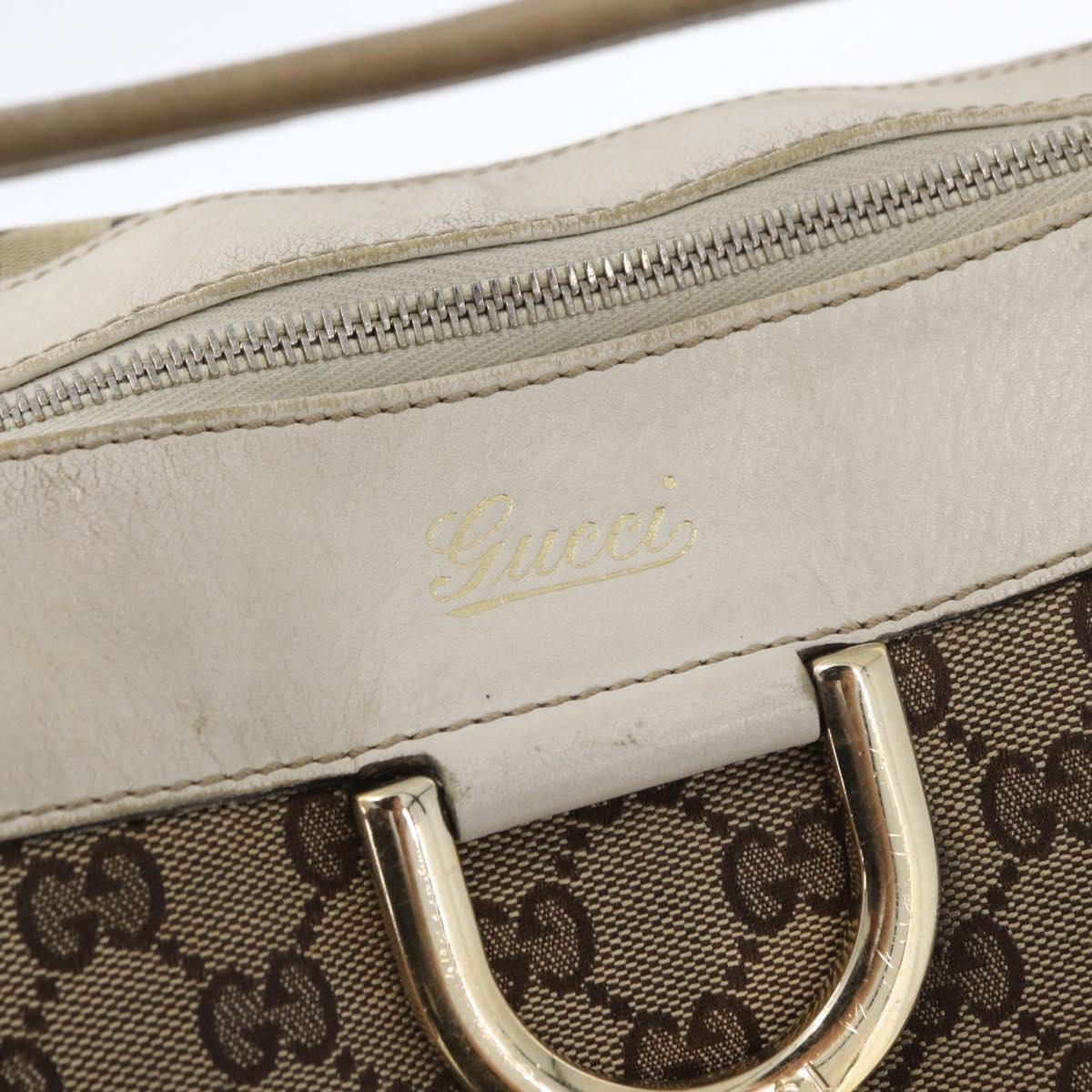 GUCCI GG Canvas Shoulder Bag Beige Gold 189831 Auth ka3136