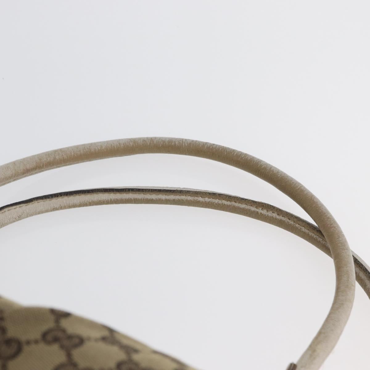 GUCCI GG Canvas Shoulder Bag Beige Gold 189831 Auth ka3136