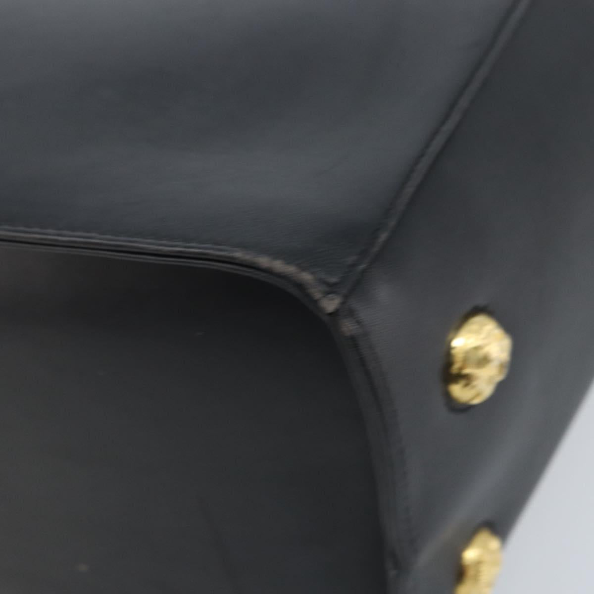 Salvatore Ferragamo Shoulder Bag Leather Black Gold Auth ka3137A