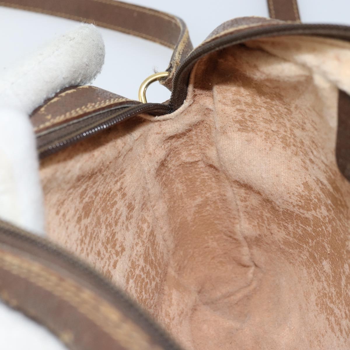 GUCCI GG Supreme Web Sherry Line Shoulder Bag PVC Beige 116 02 089 Auth ka3157