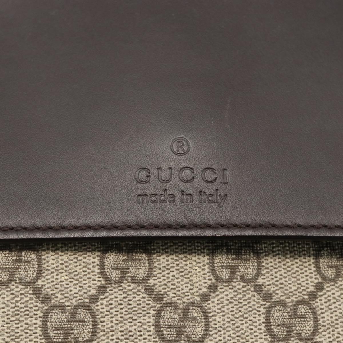 GUCCI GG Supreme Shoulder Bag PVC Gold Beige 223666 Auth ka3168