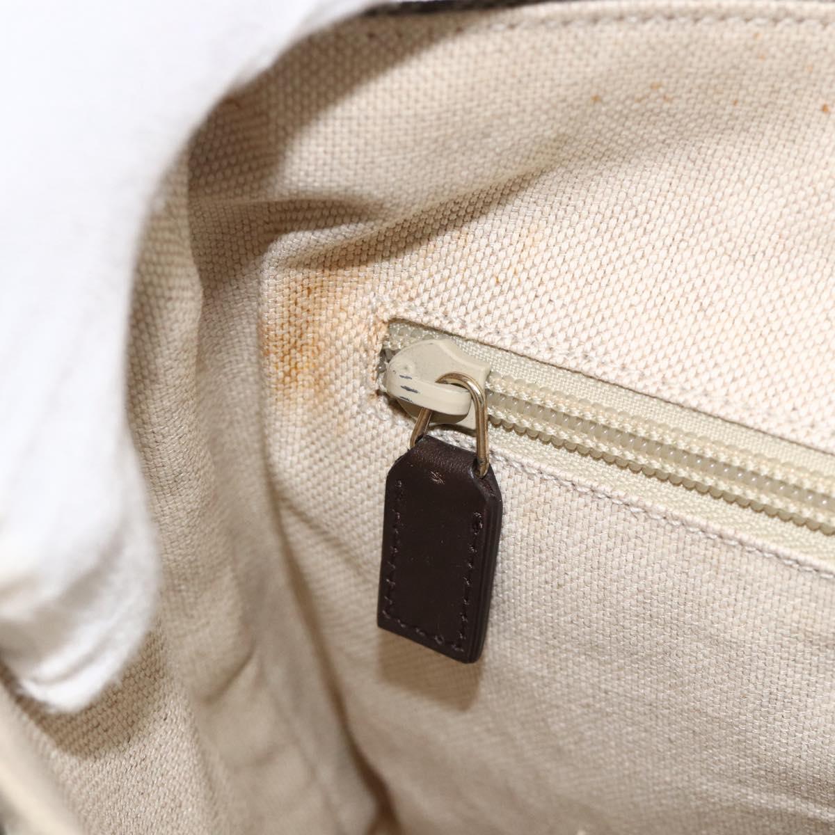 GUCCI GG Supreme Shoulder Bag PVC Gold Beige 223666 Auth ka3168