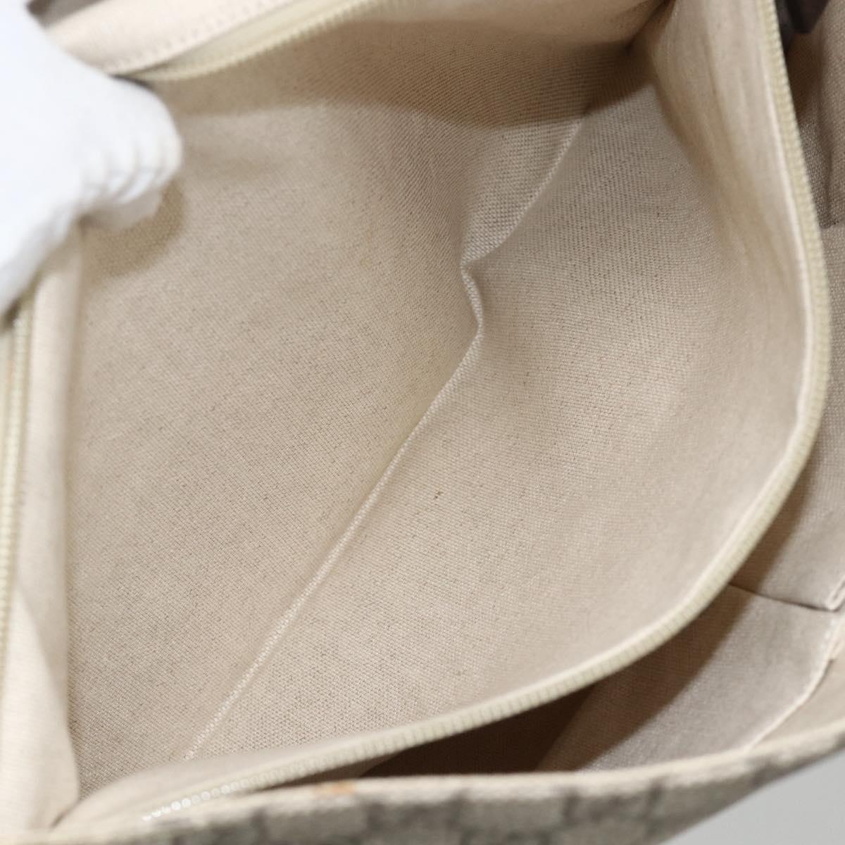 GUCCI GG Supreme Shoulder Bag PVC Gold Beige 223666 Auth ka3168
