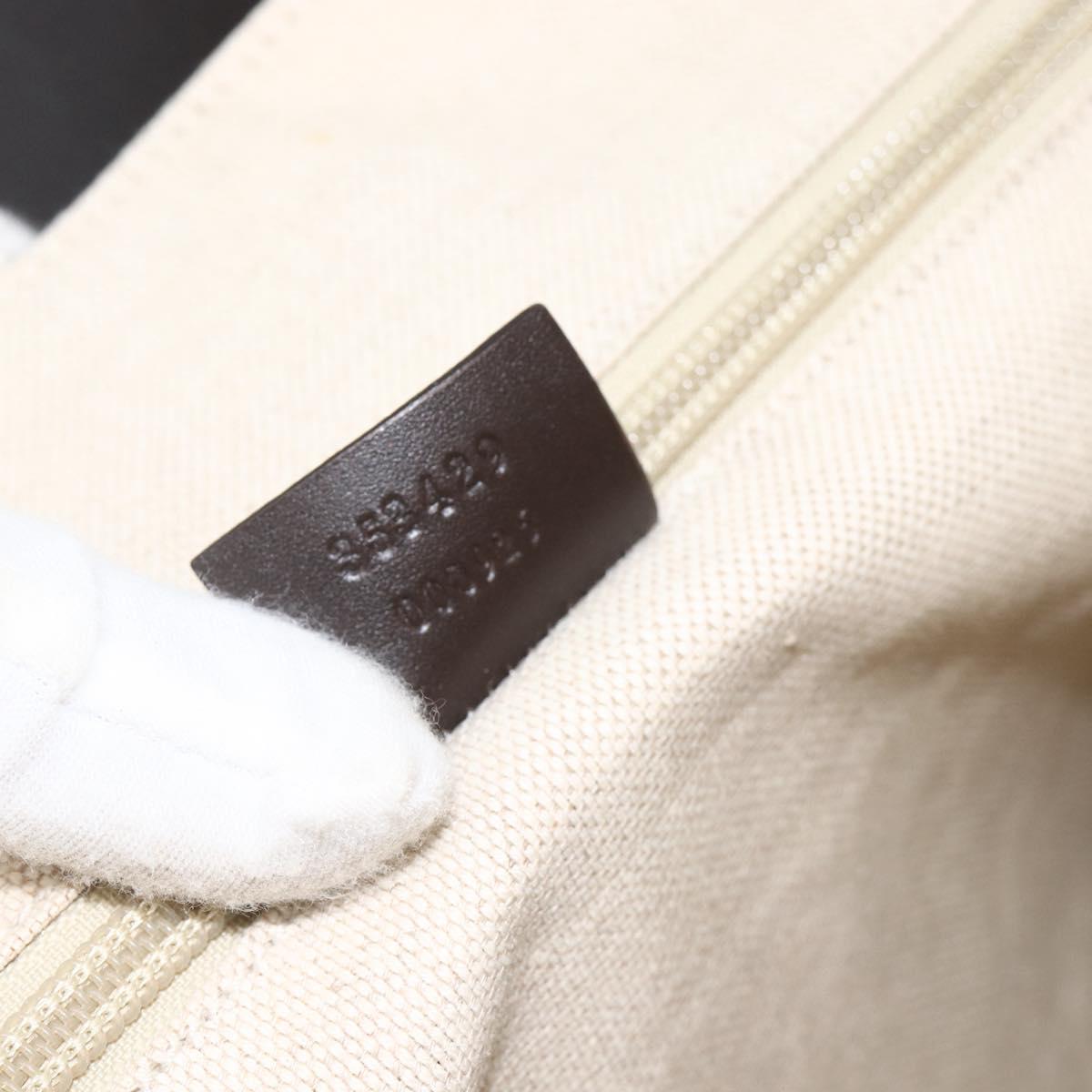GUCCI GG Supreme Shoulder Bag PVC Gold Beige 223666 Auth ka3168